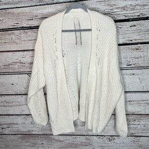 L.A. Hearts Open Front Ivory Chunky Knit Cardigan Sweater One‎ Size Acrylic